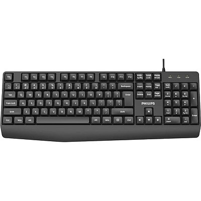 Клавиатура Philips (SPК6237B/60)проводн. USB 2.0 104кл, высокие кн., черный