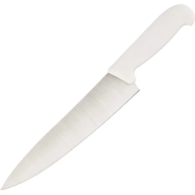 Нож поварской лез 254 мм толщ 2 мм 3Cr13 белая пластиковая ручка