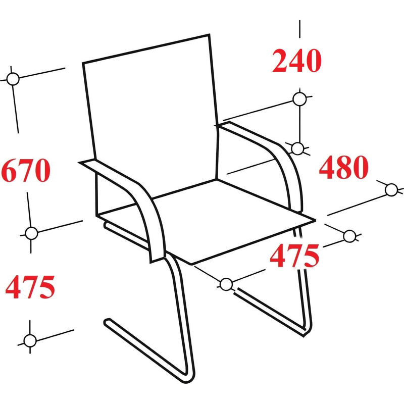 Конференц-кресло MT_Sit Air-180/Km00/Wh00/K15bL(F58), черный