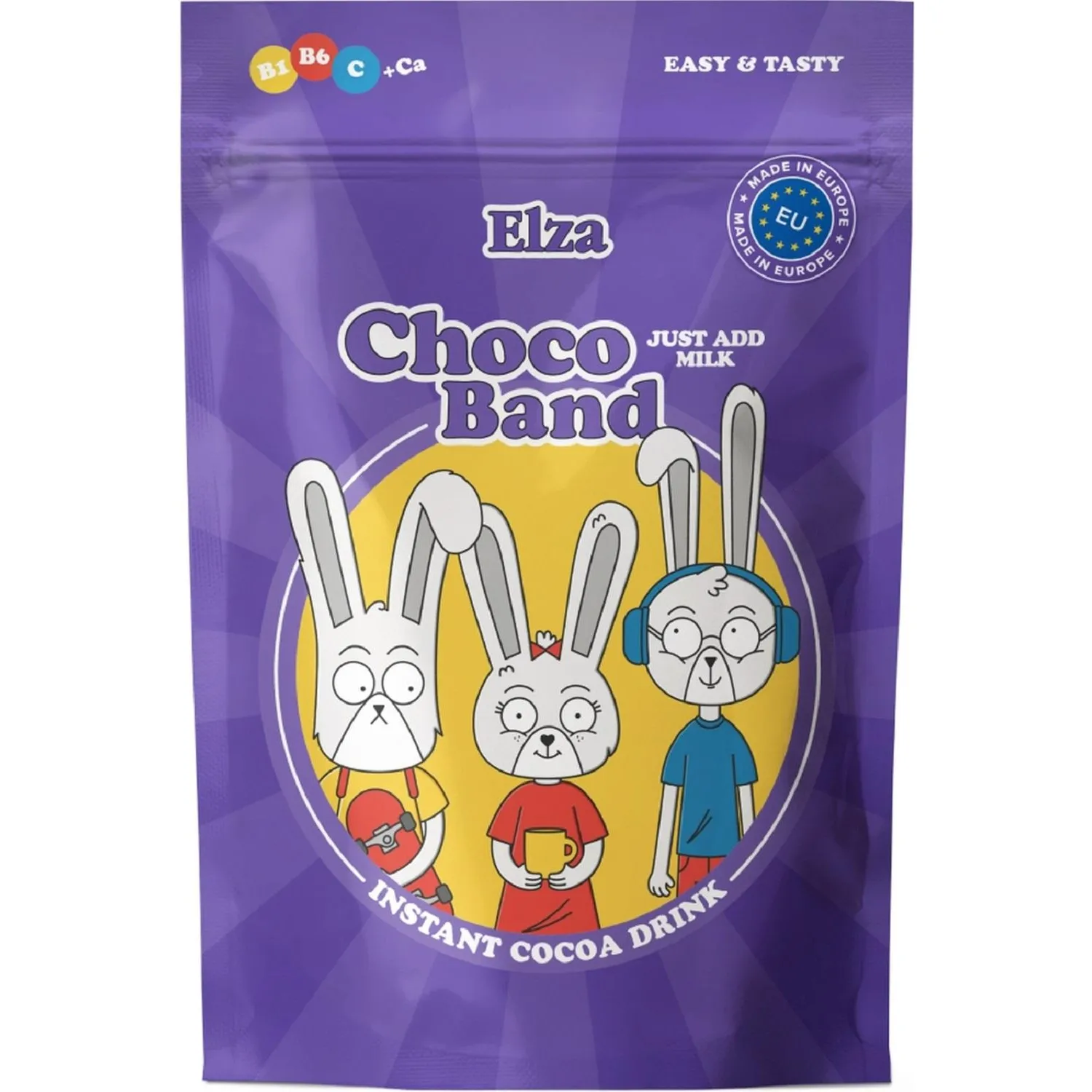 превью Какао Elza Choco Band с витаминами и кальцием 200 г