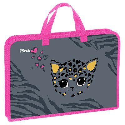 Папка с ручками 1 отделение, А4 Först «Little leo», 340×245×40мм, пластик, на молнии