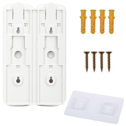 Дозатор двойной 2 х 0.3 л для жидкого мыла/шампуня/геля LAIMA PREMIUM, НАЛИВНОЙ, белый, ABS-пластик