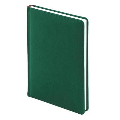 Ежедневник недатированный Attache Velvet искусственная кожа А5+ 136 листов темно-зеленый (145×205 мм)