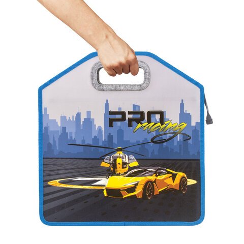 Папка с ручками ЮНЛАНДИЯ1 отделениепластик35×34х13 сммолния сверху«Proracing»270352