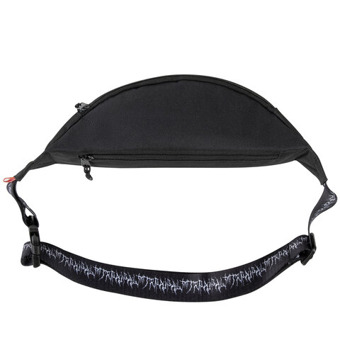 Сумка на пояс BRAUBERG RIO, два отделения, черная с белым, 38×12х8 см, 270822