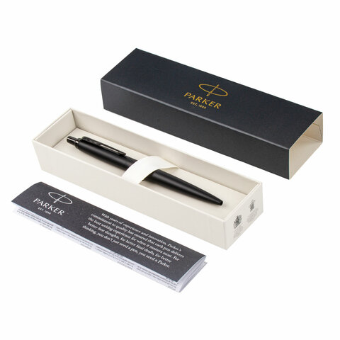 Ручка шариковая Parker «Jotter XL Monochrome 2020 Black » синяя, 1.0мм, кнопочн., подар. уп. 