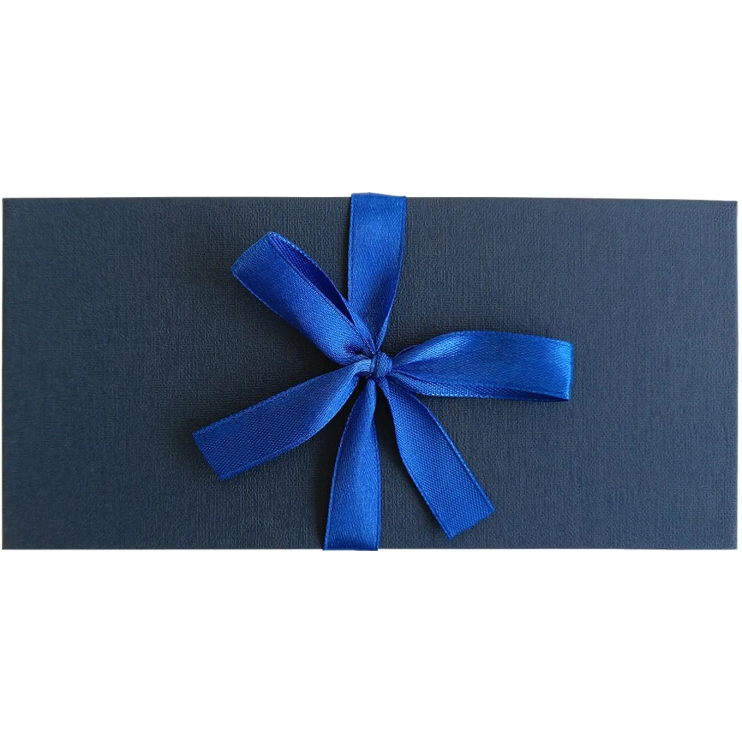 превью Конверт д/денег (коробка)с бантом, тиснение ЛЕН,172×83х16, синий, Д10303П.027