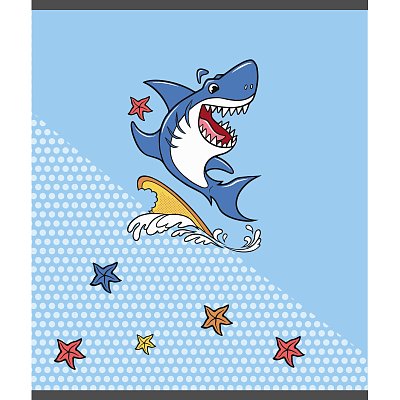 Тетрадь общая А5 48л Shark, клет, скреп, ВД-лак