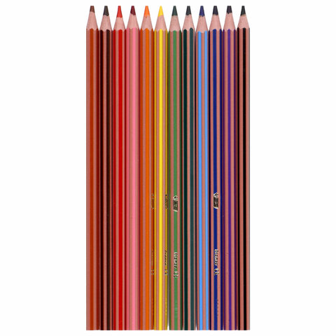 Карандаши цветные BIC «Evolution Stripes», 12 цветов, шестигранные, грифель 9505221