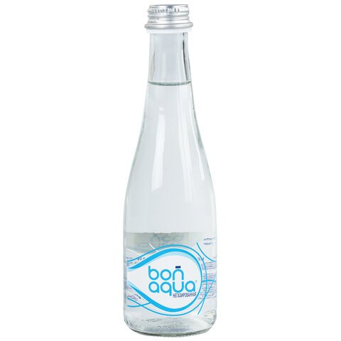Вода негазированная питьевая BONAQUA (БонАква), 0.33 л, стеклянная бутылка