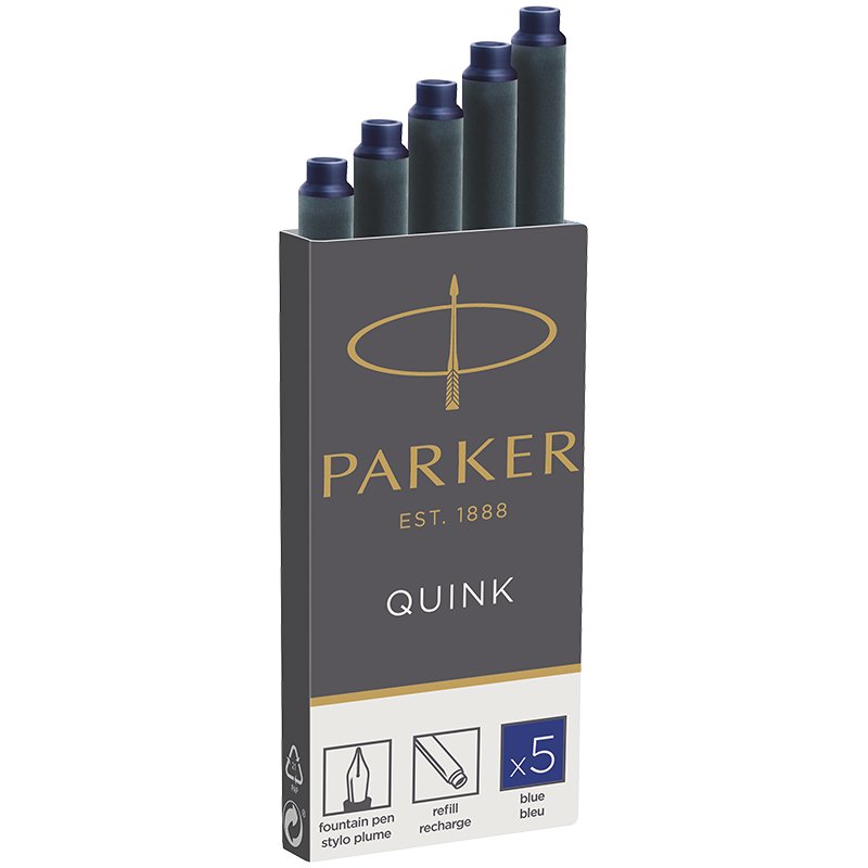 Чернила в патронах Parker синие (5 штук в упаковке)