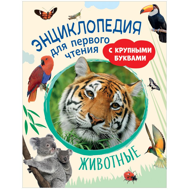 превью Энциклопедия Росмэн 196×255, «Животные. Энциклопедия для первого чтения с крупными буквами», 64стр. 