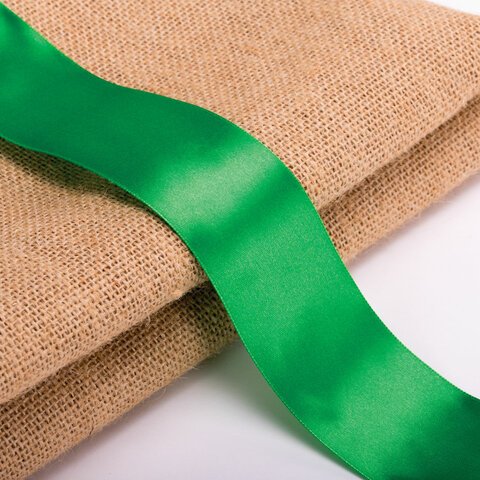 Лента атласная ширина 50 мм, длина 23 м, зеленая, BRAUBERG