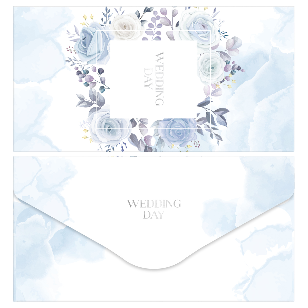 Конверт для денег MESHU «Wedding» 85×164мм, матовая ламинация, фольга, 3 дизайна