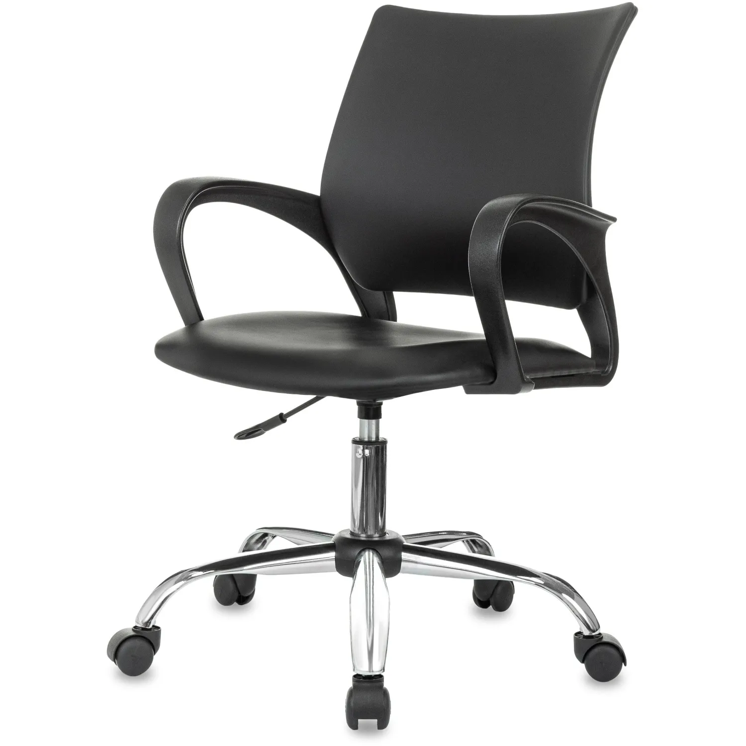 Кресло офисное Комус Мебель (Easy Chair) 396 LT чёрное (экокожа, металл)
