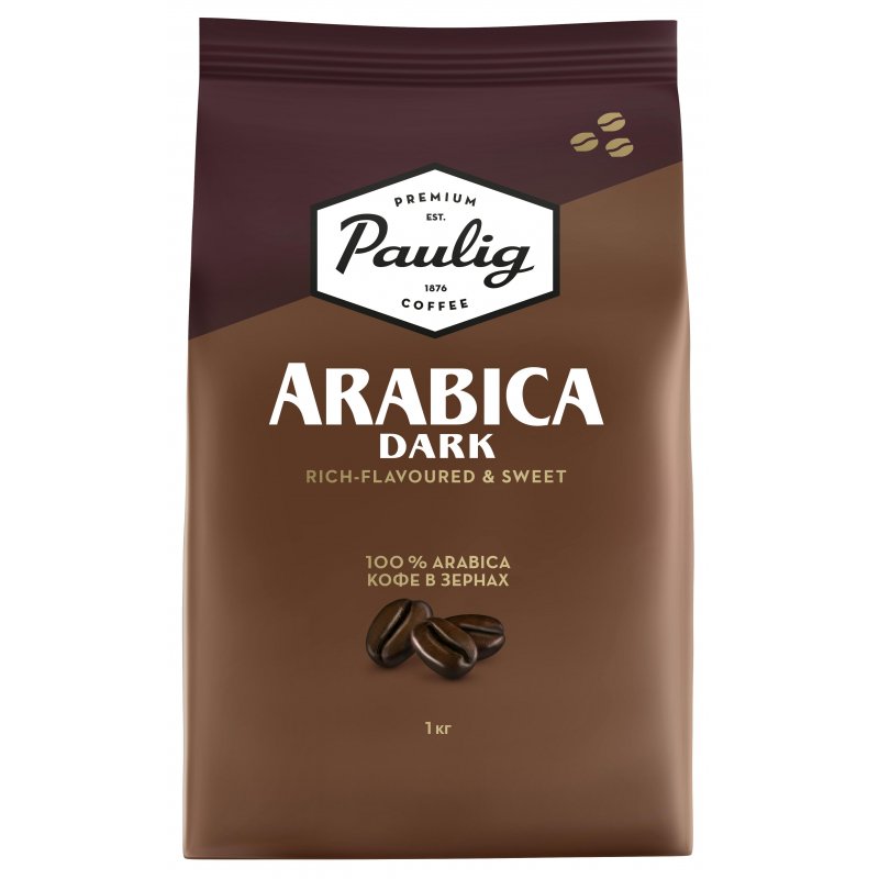 Кофе Paulig Arabica Dark Roast в зернах 1 кг.