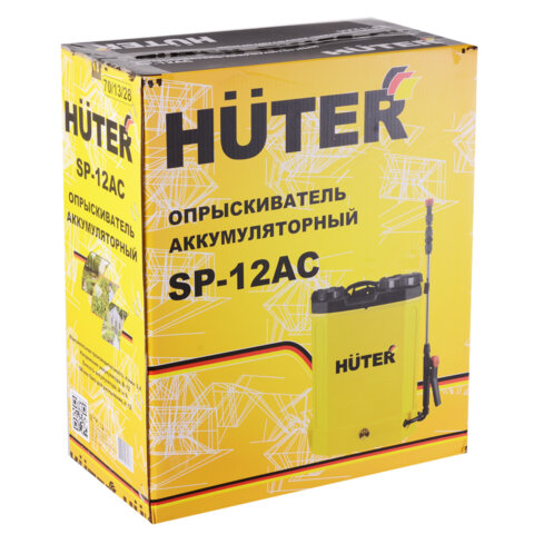 Опрыскиватель аккумуляторный HUTER SP-12AC, 12 л бак, 3.4 л/мин, 12 В, 8 А*ч