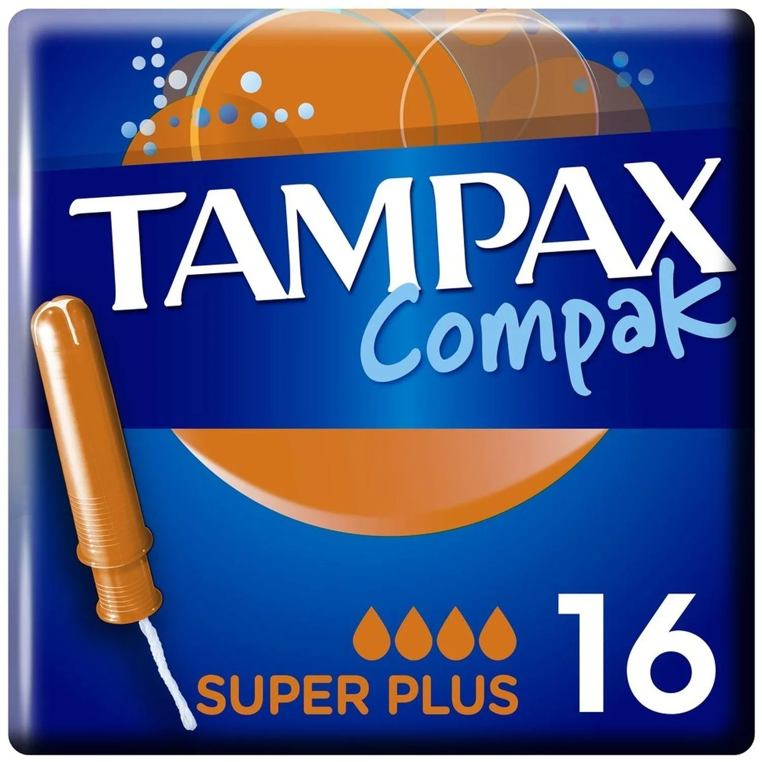превью Тампоны гигиенические с аппликатором Tampax Compak Super Plus Duo (16 штук в упаковке)