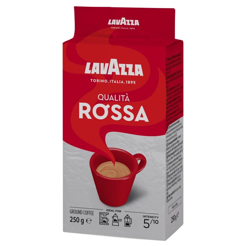 Кофе молотый LAVAZZA (Лавацца) «Qualita Rossa», натуральный, 250 г, вакуумная упаковка