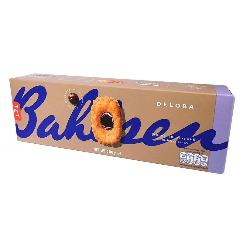 Печенье BAHLSEN «Deloba», слоеное с черникой, 100 г