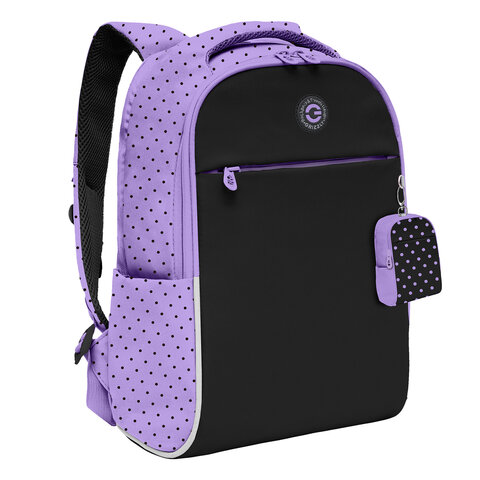 превью Рюкзак GRIZZLY школьный, анатом. спинка, отд. д/ноутб до13"., д/дев., PURPLE,39×28х12