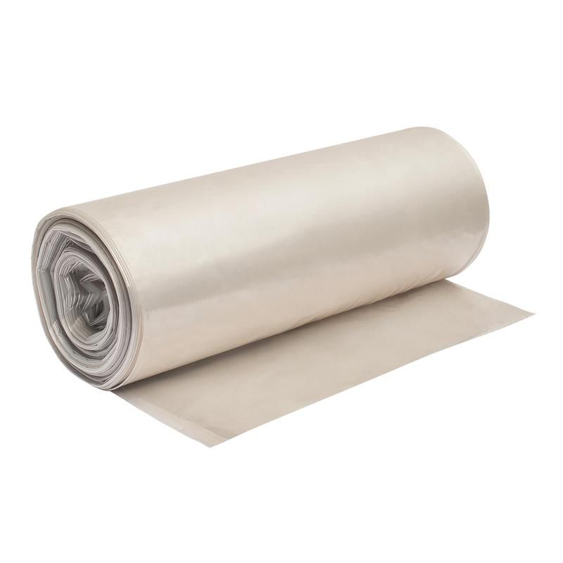 Мешки для мусора на 240 л Luscan прозрачные (ПВД, 80 мкм, в рулоне 10 шт, 90×140 см)