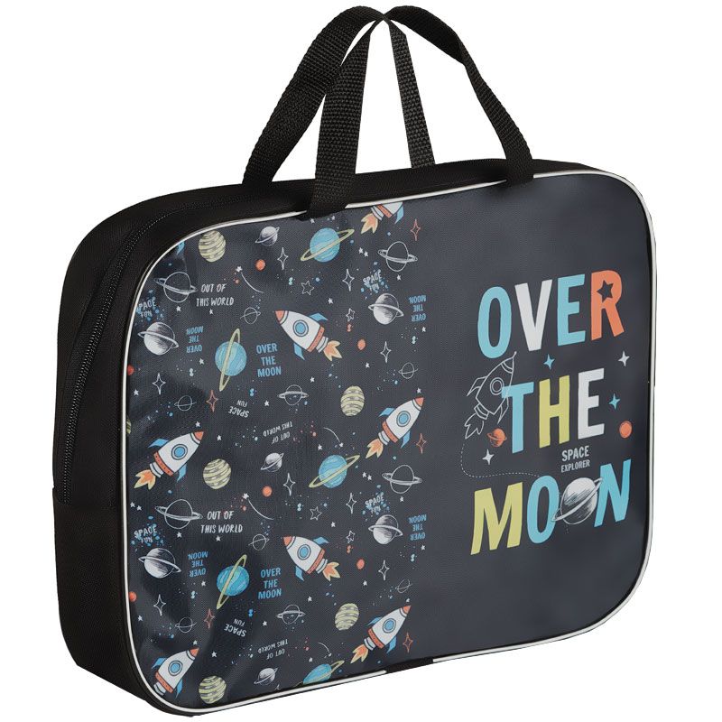 превью Папка с ручками А4 ArtSpace «Over the moon», полиэстер, на молнии, 70мм