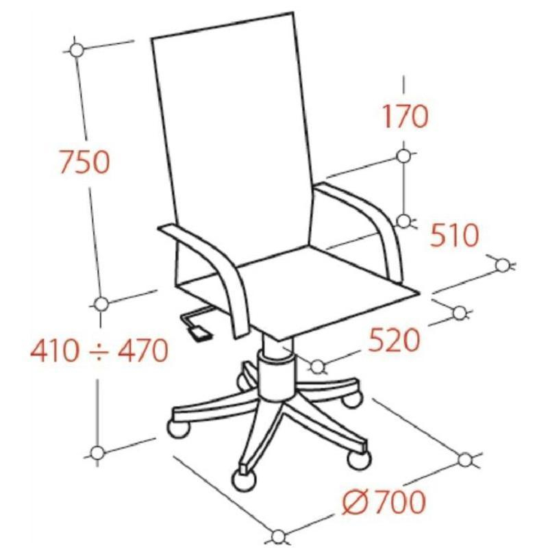 Кресло для руководителя Easy Chair-570 МL бежевое (кожа/металл)
