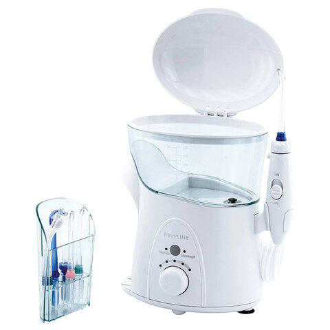 Ирригатор для полости рта REVYLINE RL 500, стационарный, емкость резервуара 0.6 л, 7 насадок, белый