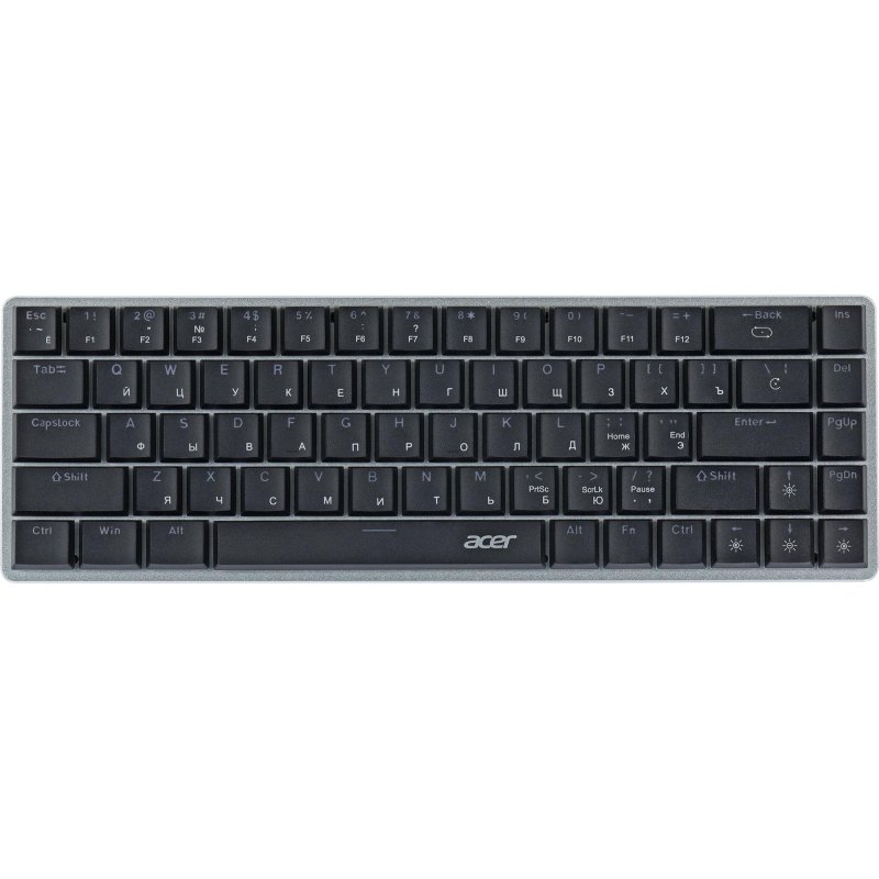 Клавиатура Acer OKW302 механичес. серебр. USB for gamer LED (ZL. KBDCC.01C)