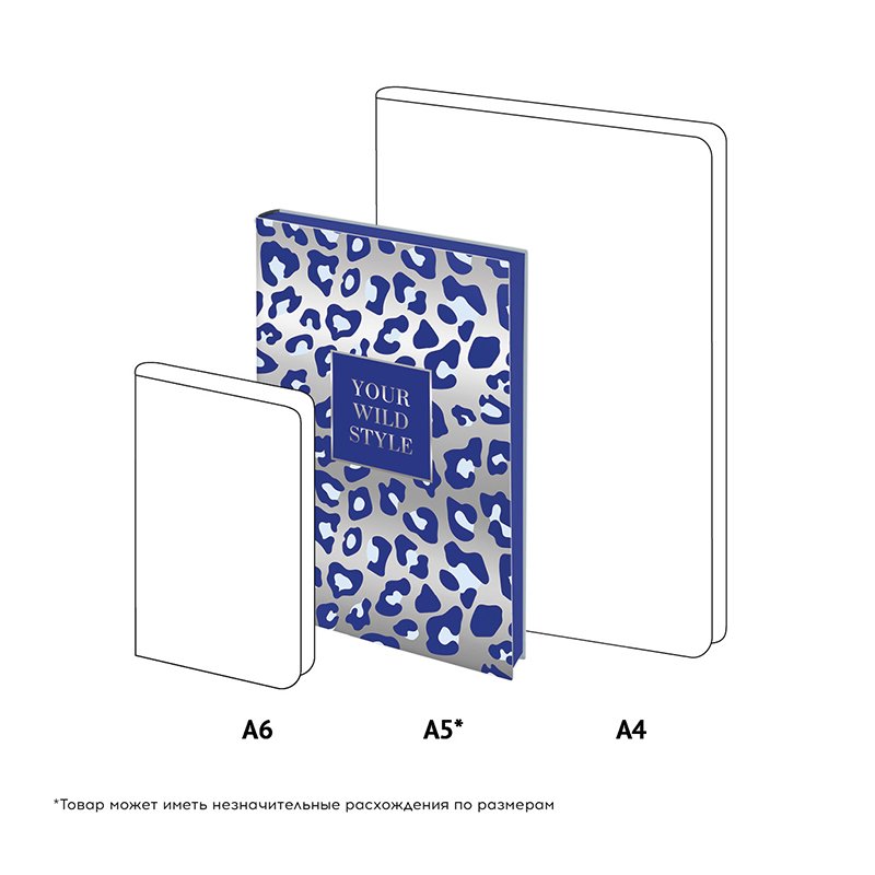Ежедневник недат. A5, 136л, кожзам, Greenwich Line «Vision. Wild style. Silver blue», тон. бл, цв. срез