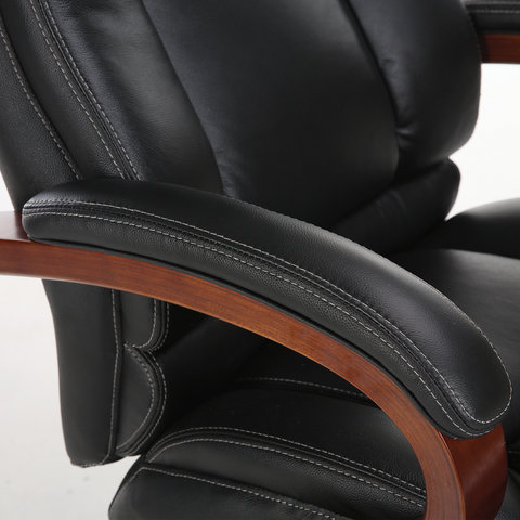Кресло офисное BRABIX PREMIUM «Infinity EX-707», дерево, натуральная кожа, черное
