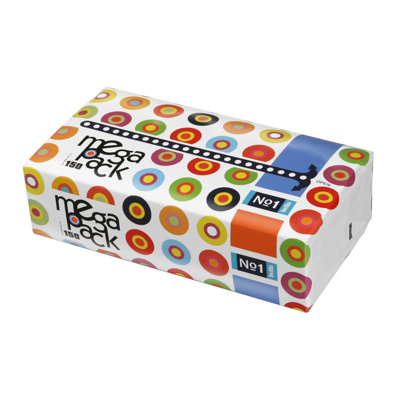превью Салфетки косметические Bella MegaPack 2-слойные (150 штук в упаковке)