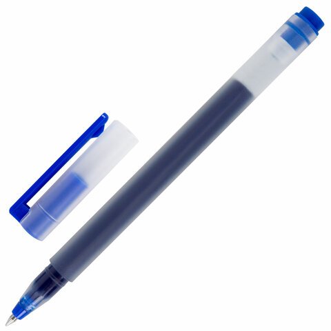 Ручки гелевые BRAUBERG «X-WRITER 1800», УВЕЛИЧЕННАЯ ДЛИНА ПИСЬМА 1 800 м, СИНИЕ, КОМПЛЕКТ 10 ШТУК, стандартный узел 0.5 мм