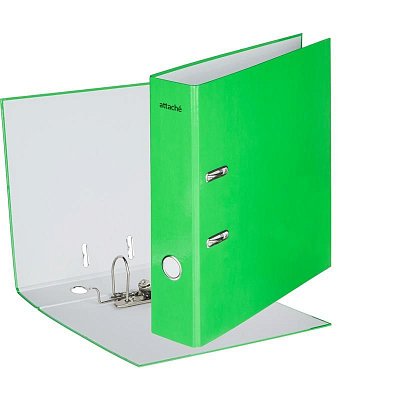 Папка-регистратор Attache Neon 75 мм зеленая