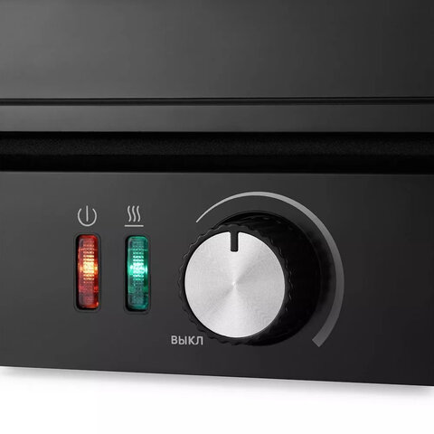 Электрогриль KITFORT KT-3662, 2000 Вт, фиксированные панели, регулировка температуры, серебро/черный