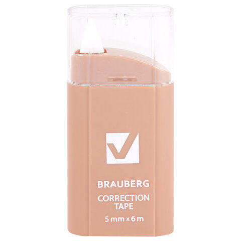 Корректирующая лента BRAUBERG COMPACT PASTEL5 мм х 6 мКОМПЛЕКТ 6 штукпенал с zip-lock272496