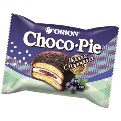 Пирожное Orion Choco Pie Black Currant с черной смородиной 360 г (12 ...