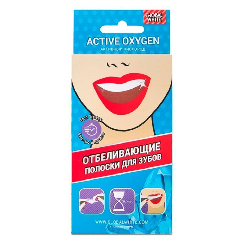 превью Полоски для отбеливания зубов Global White teeth whitening strips 2 Саше