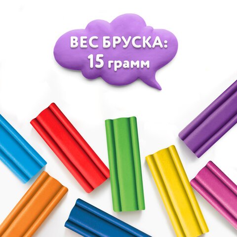 Пластилин мягкий ЮНЛАНДИЯ «ВЕСЕЛЫЙ ШМЕЛЬ», 12 цветов, 180 г, СО СТЕКОМ