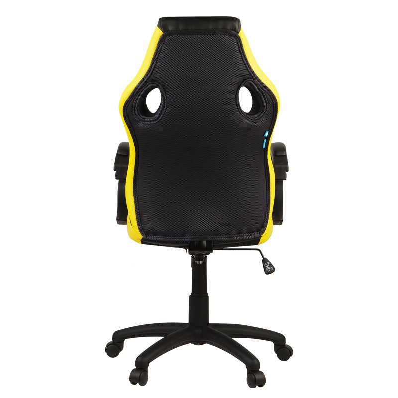 Кресло игровое Helmi HL-S07 «Boost», экокожа/ткань черная/желтая