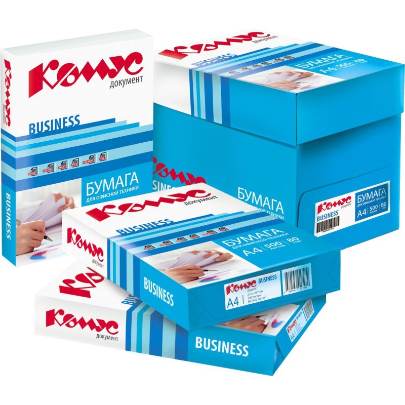 Бумага КОМУС ДОКУМЕНТ Business (А4, марка В, 80 г/кв. м, 500 л)
