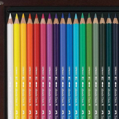 Карандаши цветные акварельные художественные FABER-CASTELL «Albrecht Durer», 120 цветов, деревянный ящик