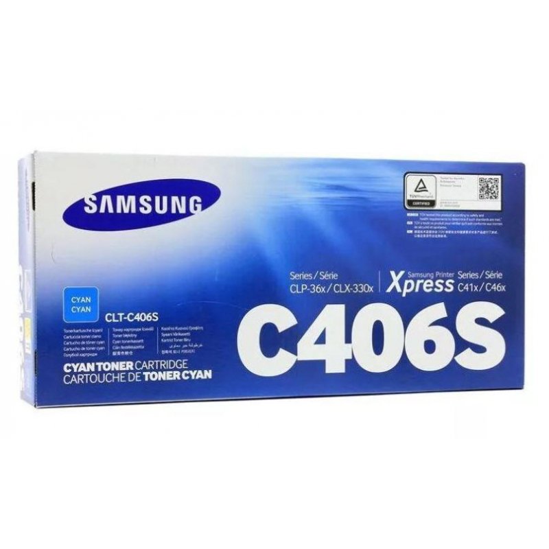 Тонер-картридж Samsung CLT-C406S ST986A голубой оригинальный