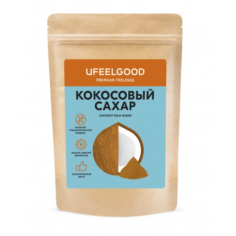 Сахарный песок Ufeelgood Кокосовой пальмы 200 г арт. 1169121 - купить в ...