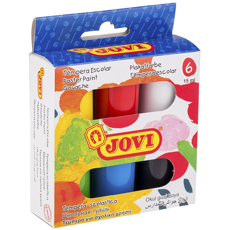 превью Гуашь JOVI (Испания), 6 цветов по 15 мл, без кисти, картонная упаковка