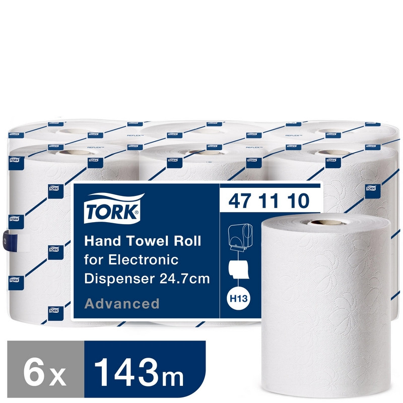 превью Полотенца бумажные в рулонах Tork Advanced Н13 К90225/471110 ранее EnMotion 2-слойные 6 рулонов по 143 метра (артикул производителя 471110)