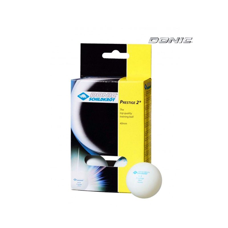 Мяч для настольного тенниса DONIC PRESTIGE 2, 6 штук/уп, белые,618026