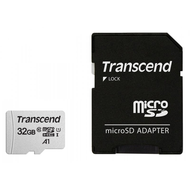 Карта памяти Transcend micro SDHC 32 Gb Class 10 (TS32GUSD300S-A)
