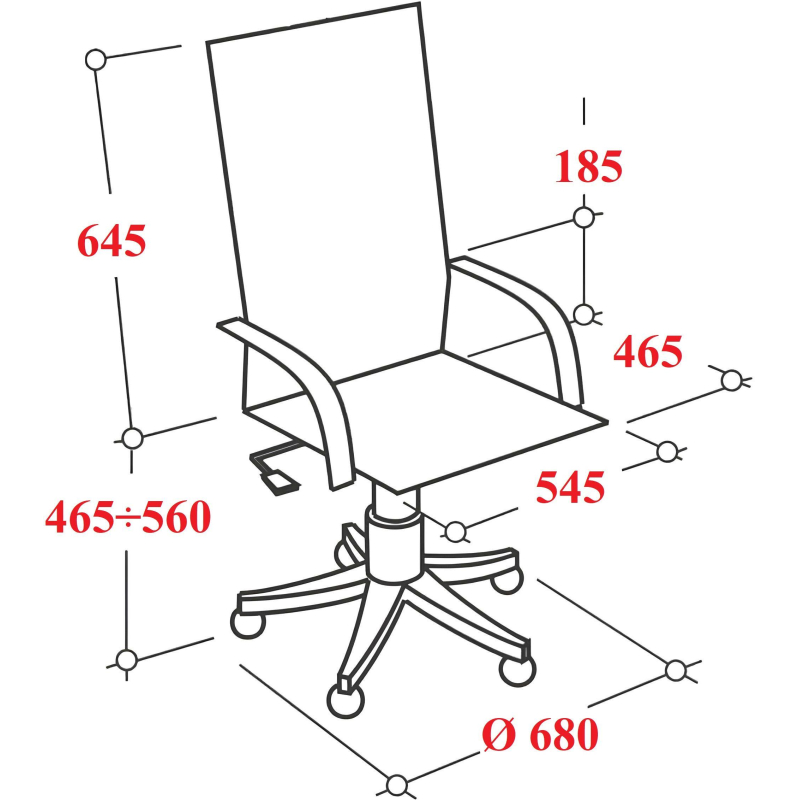 Кресло VB_EChair 624 PU PM черный эко. кожа подст. для ног
